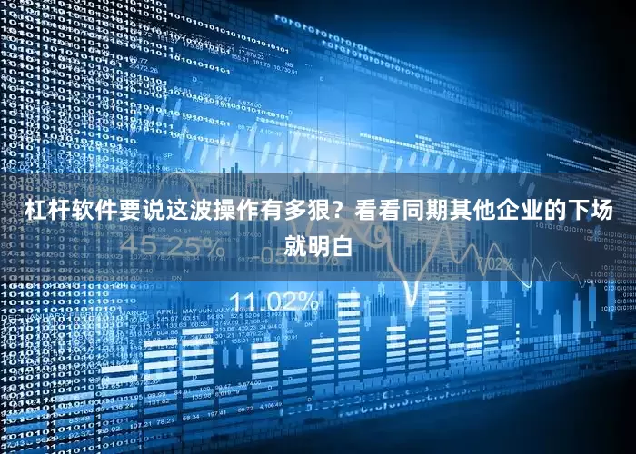 杠杆软件要说这波操作有多狠？看看同期其他企业的下场就明白